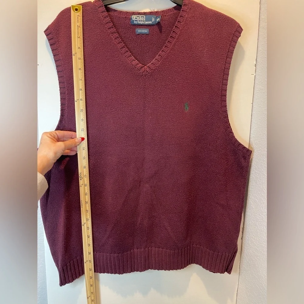 Polo Ralph Lauren 90’s Sweater Vest Maroon Size XXL